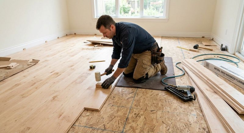 Birch Floor Installation in Weatherford, TX