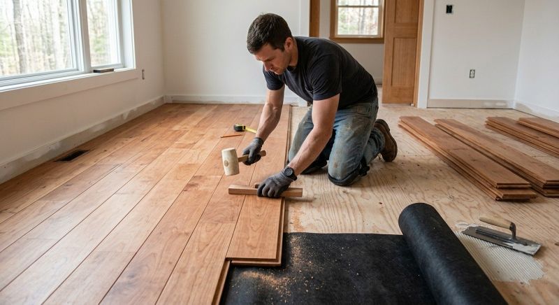 Cherry Floor Installation in Aledo, TX