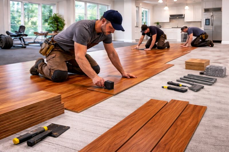 Cherry Floor Installation in Azle, TX