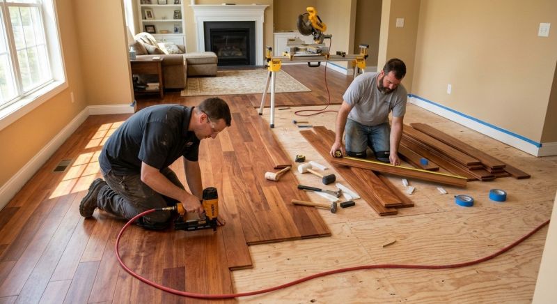 Cherry Floor Installation in Springtown, TX