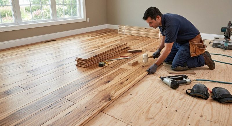 Hickory Floor Installation in Weatherford, TX