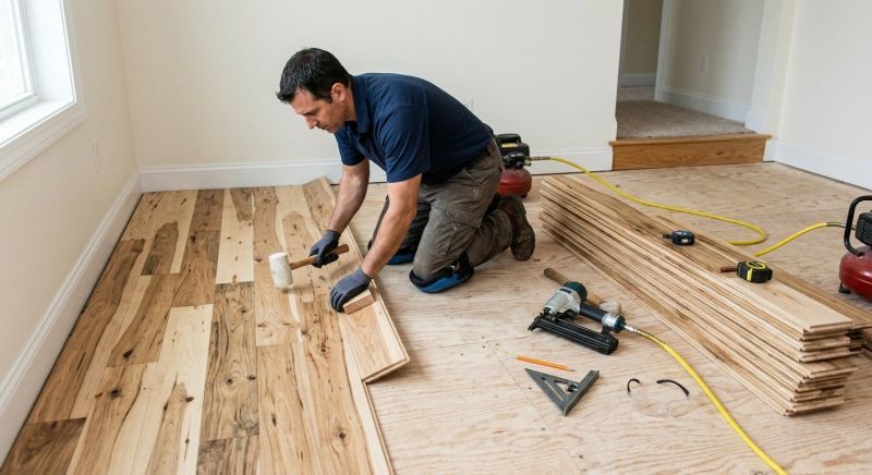 Hickory Floor Installation in Weatherford, TX