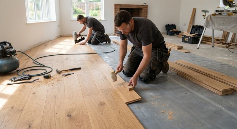Oak Floor Installation in Azle, TX