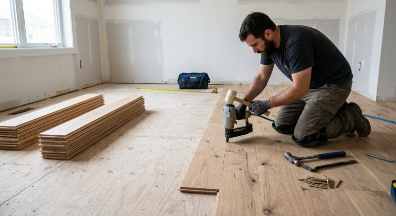 Oak Floor Installation in Cresson, TX