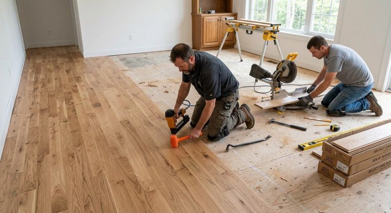 Oak Floor Installation in Cresson, TX