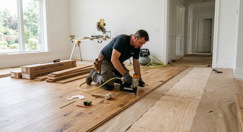 Oak Floor Installation in Weatherford, TX