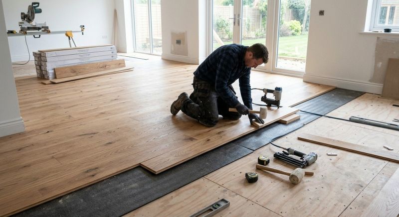 Oak Floor Installation in Parker County, TX