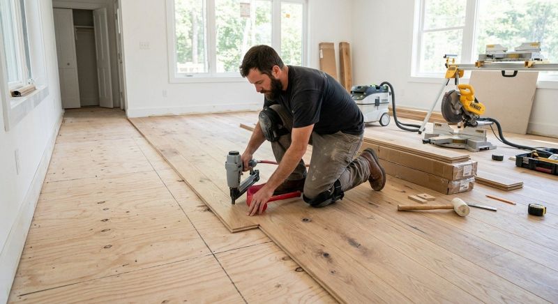 Oak Floor Installation in Parker County, TX