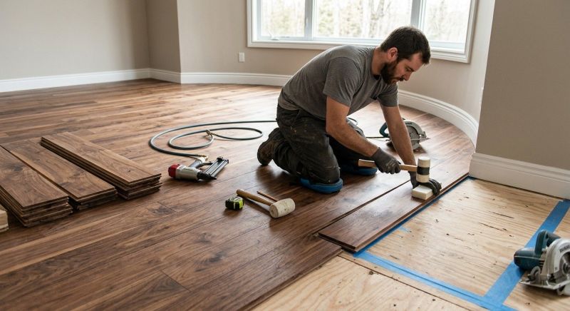 Walnut Flooring Installation in Weatherford, TX