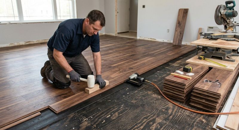 Walnut Flooring Installation in Weatherford, TX